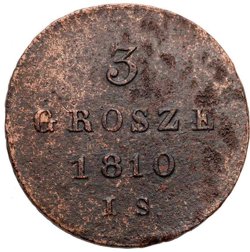 Księstwo Warszawskie. Trojak (3 grosze) 1810 IS, Warszawa
